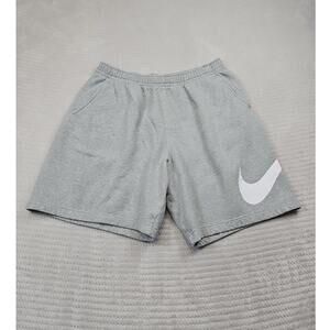 Nike Sweat Shorts Mens XL Gray Check Mark Casual Lounge Gym